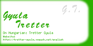 gyula tretter business card